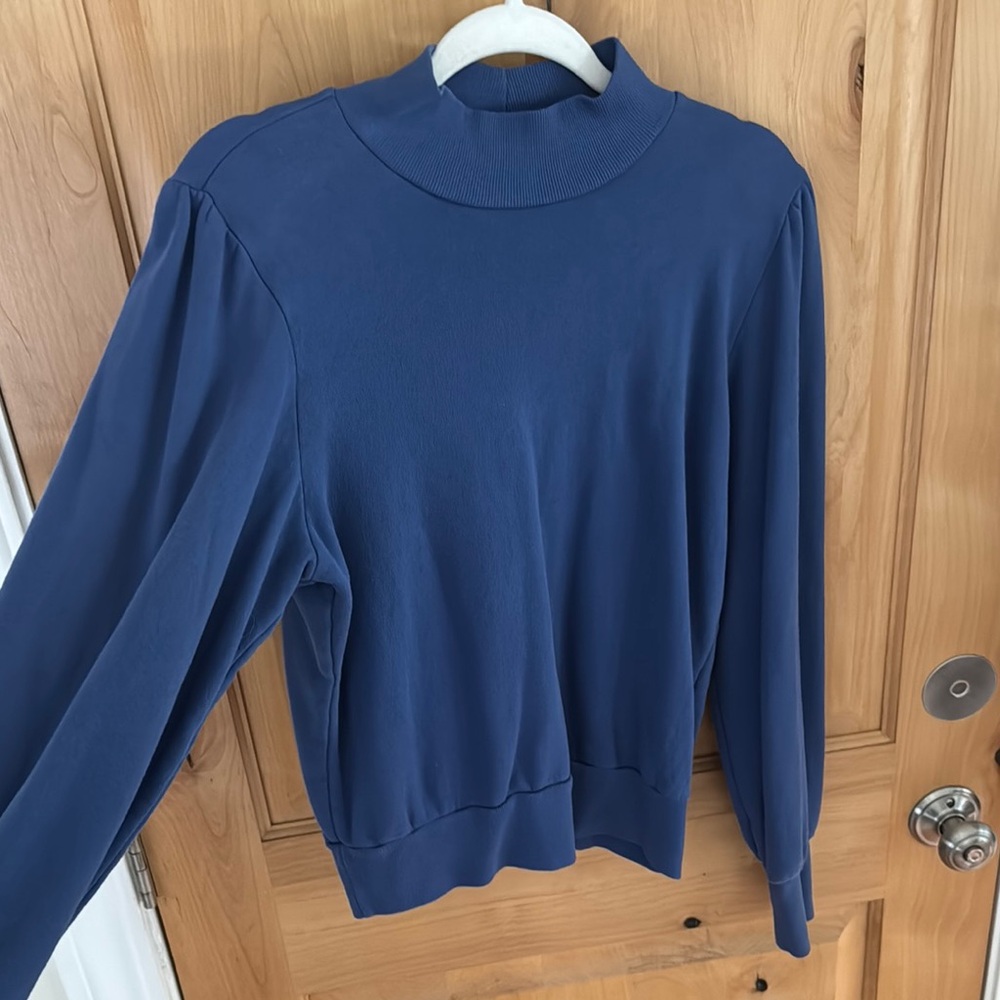Michael Stars Blue Cowl Neck Sweater Relaxed Fit